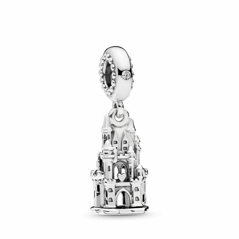 Pandora Regal Castle Dangle Charm Ireland - Sterling Silver/Cubic Zirconia - 635184EOY